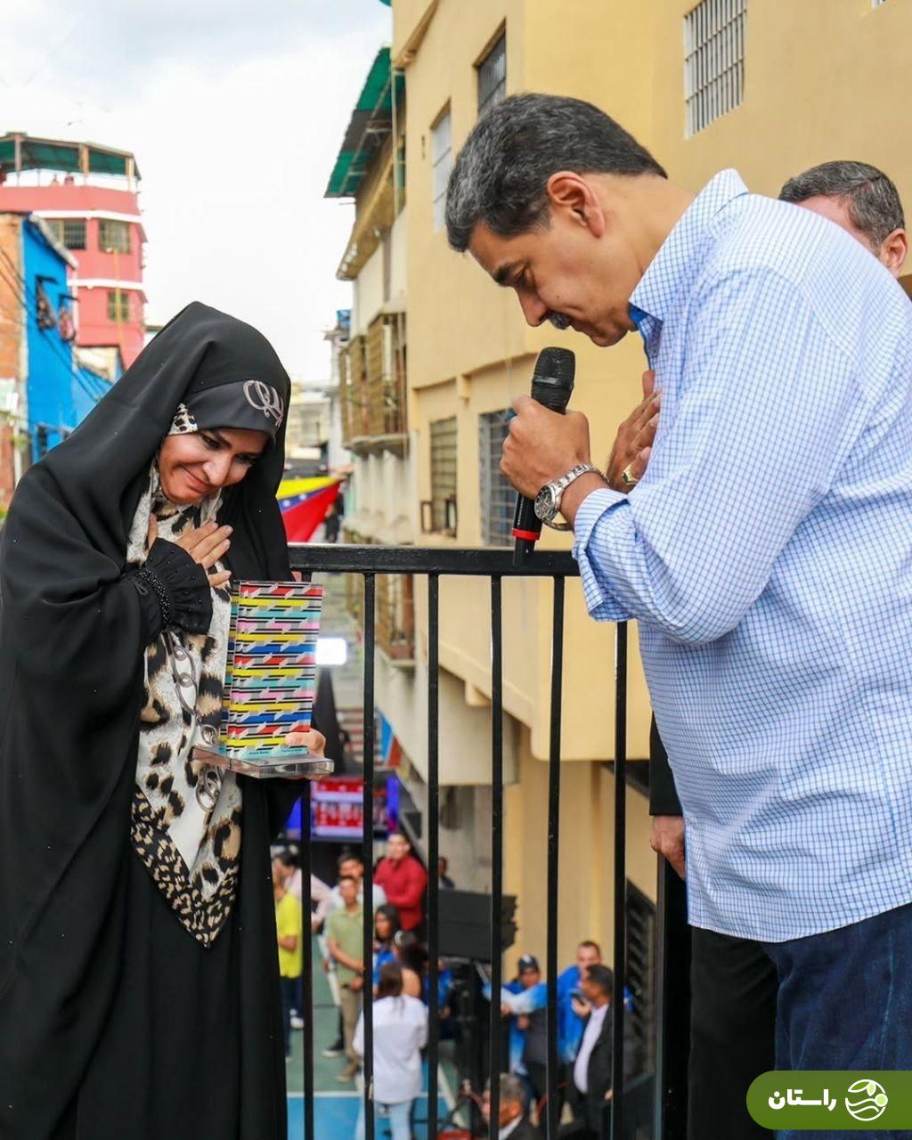 عکس | دیدار خبرساز سحر امامی با نیکولاس مادورو، رئیس‌جمهور ونزوئلا