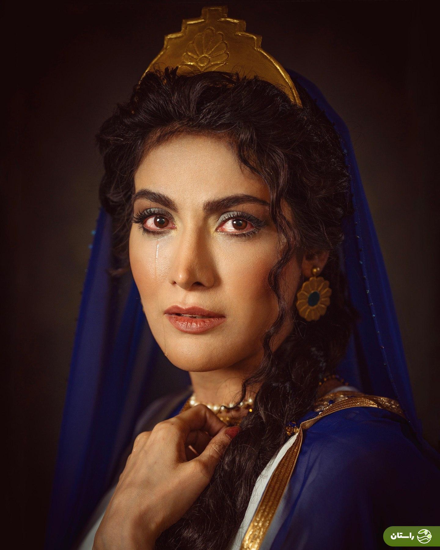 تصاویر | تغییر چهره ریحانه رضی حوری سریال تاسیان با گریم «کاساندان» همسر کوروش بزرگ