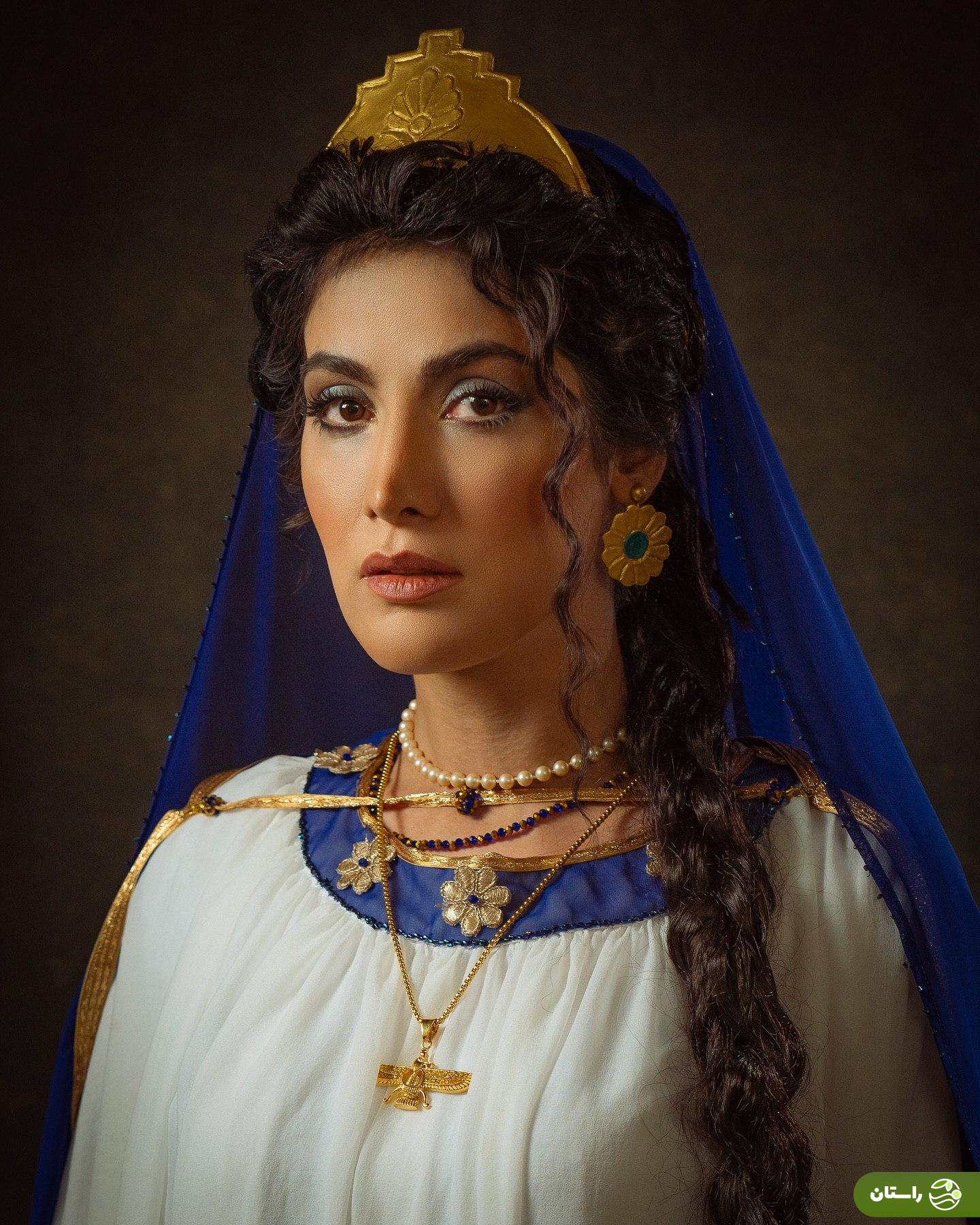 تصاویر | تغییر چهره ریحانه رضی حوری سریال تاسیان با گریم «کاساندان» همسر کوروش بزرگ