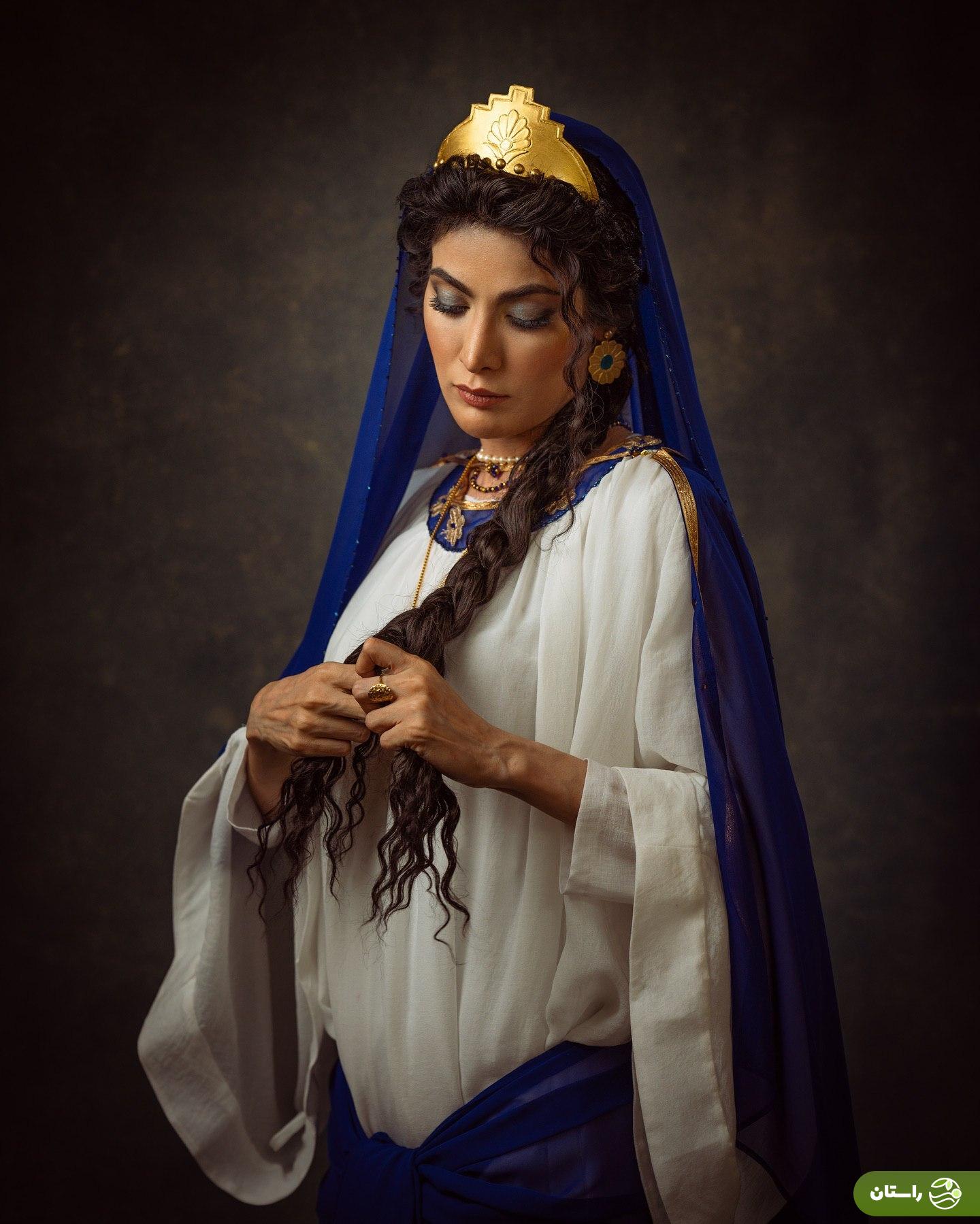 تصاویر | تغییر چهره ریحانه رضی حوری سریال تاسیان با گریم «کاساندان» همسر کوروش بزرگ