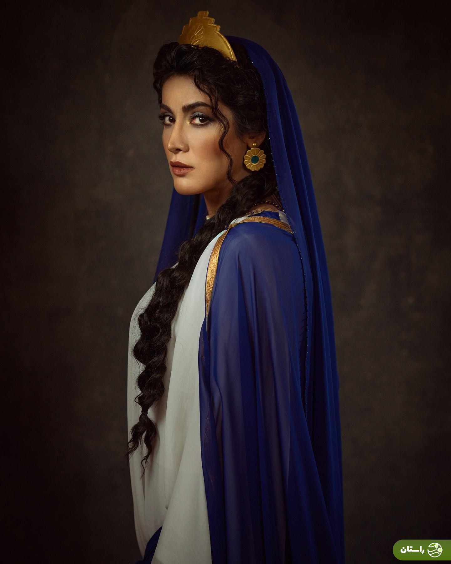 تصاویر | تغییر چهره ریحانه رضی «حوری سریال تاسیان» با گریم «کاساندان» همسر کوروش بزرگ