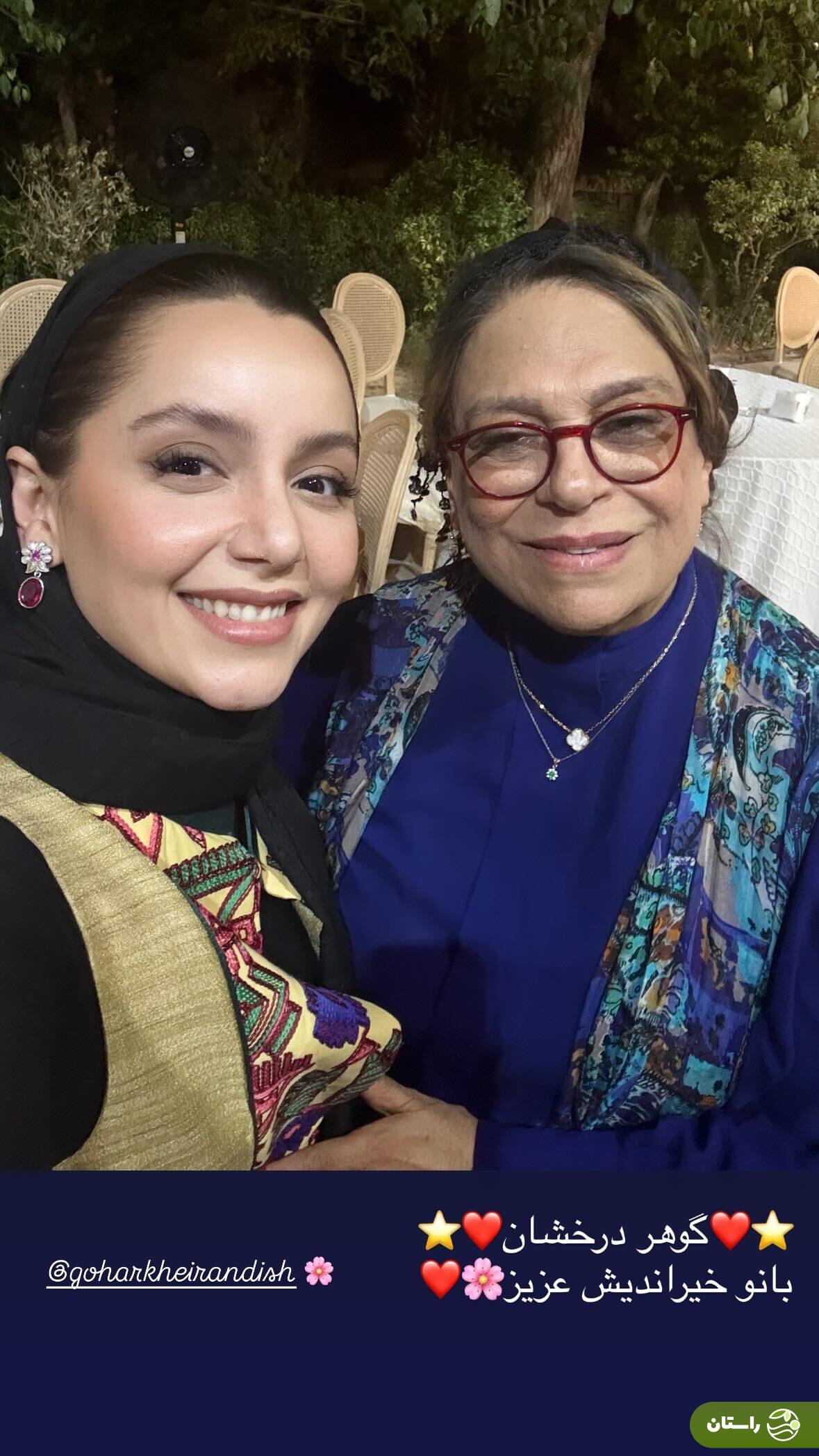 عکس | سلفی نازنین بیاتی با گوهر خیراندیش