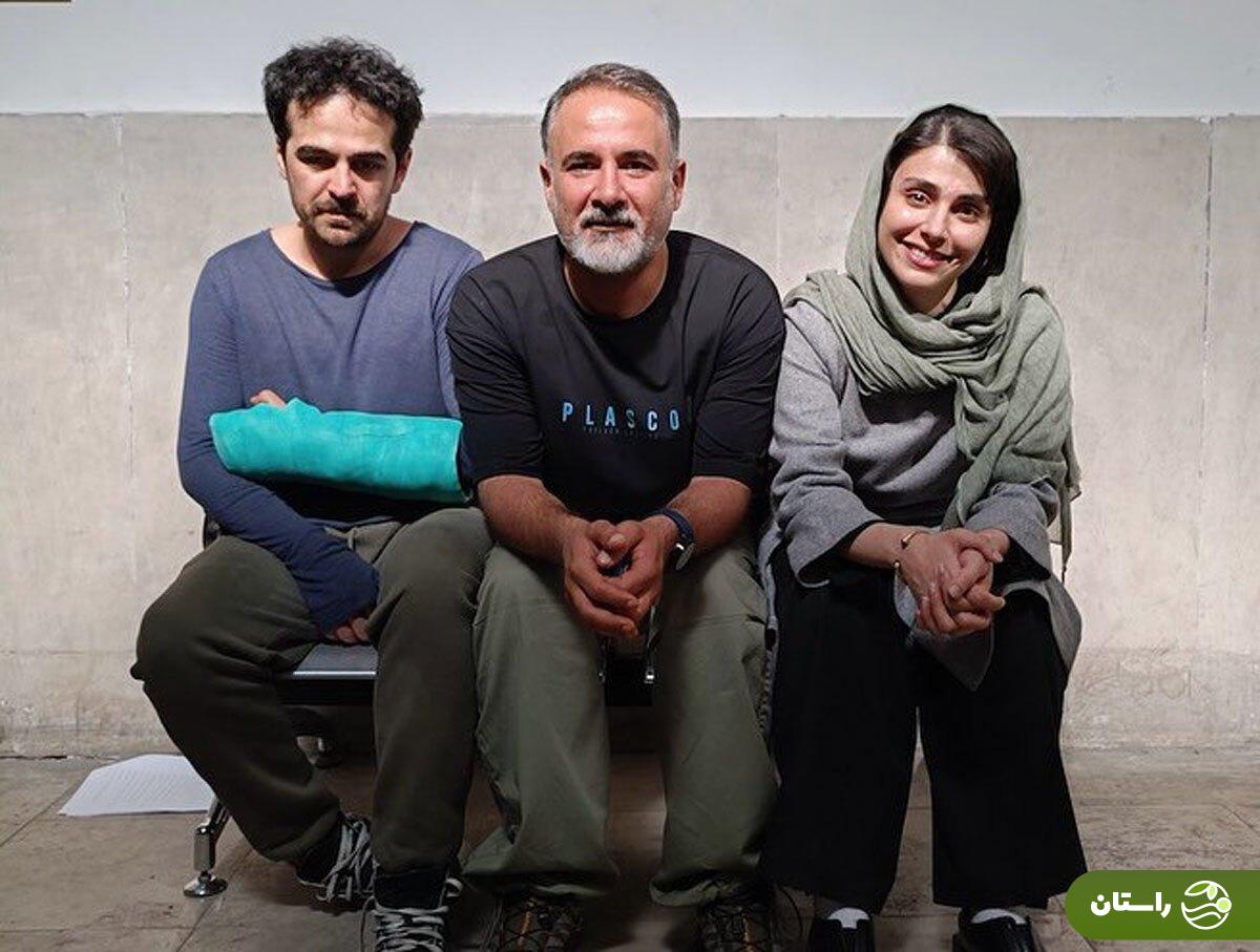 عکس |‌ پشت صحنه سریال آبان؛ امیر و آبان و آقای کارگردان