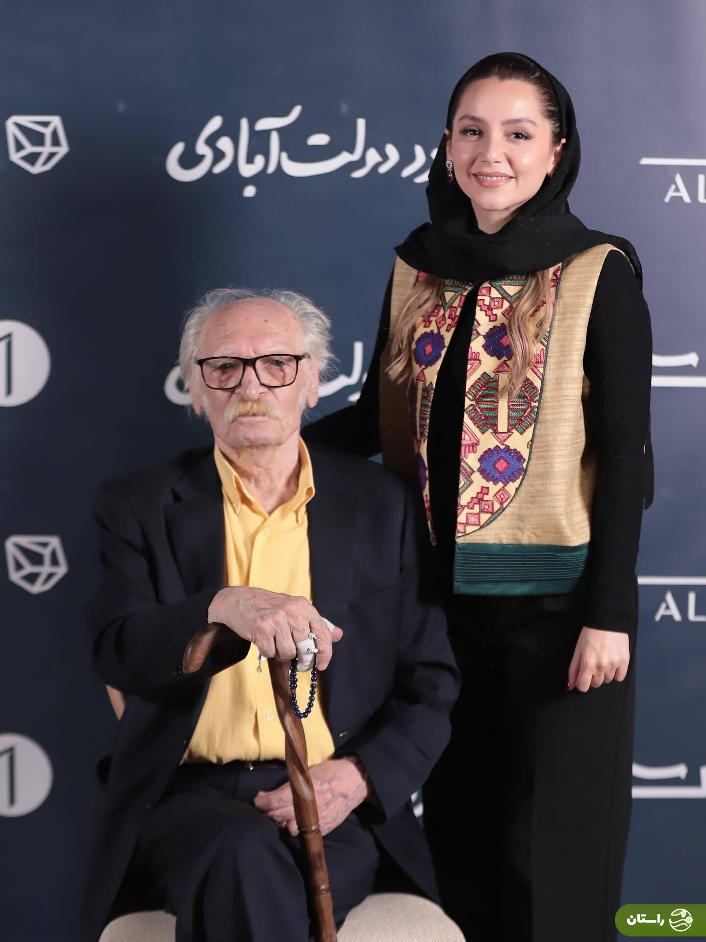 عکس یادگاری نازنین بیاتی با محمود دولت‌آبادی و پیام احساسی او برای خالق کلیدر