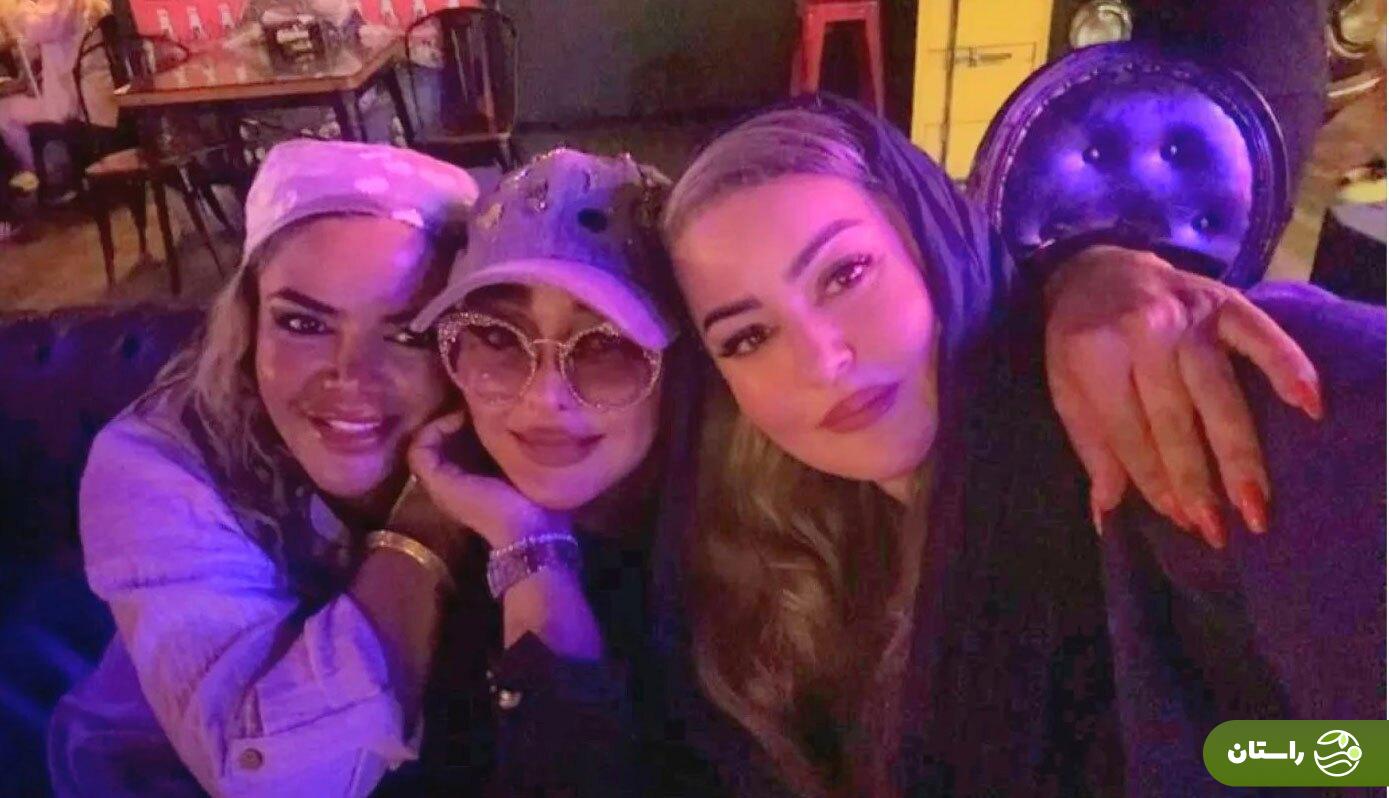 عکس‌های صمیمانه نعیمه نظام دوست، الهام حمیدی، پژمان جمشیدی در شب‌های جذاب کیش