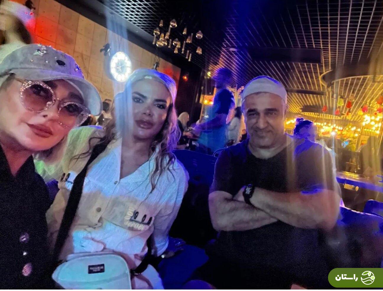 عکس‌های صمیمانه نعیمه نظام دوست، الهام حمیدی، پژمان جمشیدی در شب‌های جذاب کیش