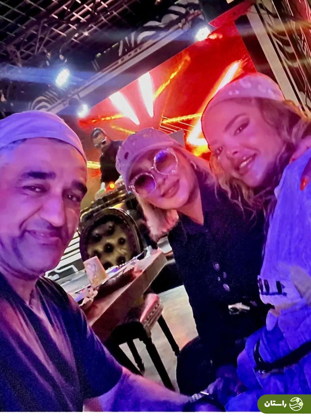 عکس‌های صمیمانه نعیمه نظام دوست، الهام حمیدی، پژمان جمشیدی در شب‌های جذاب کیش