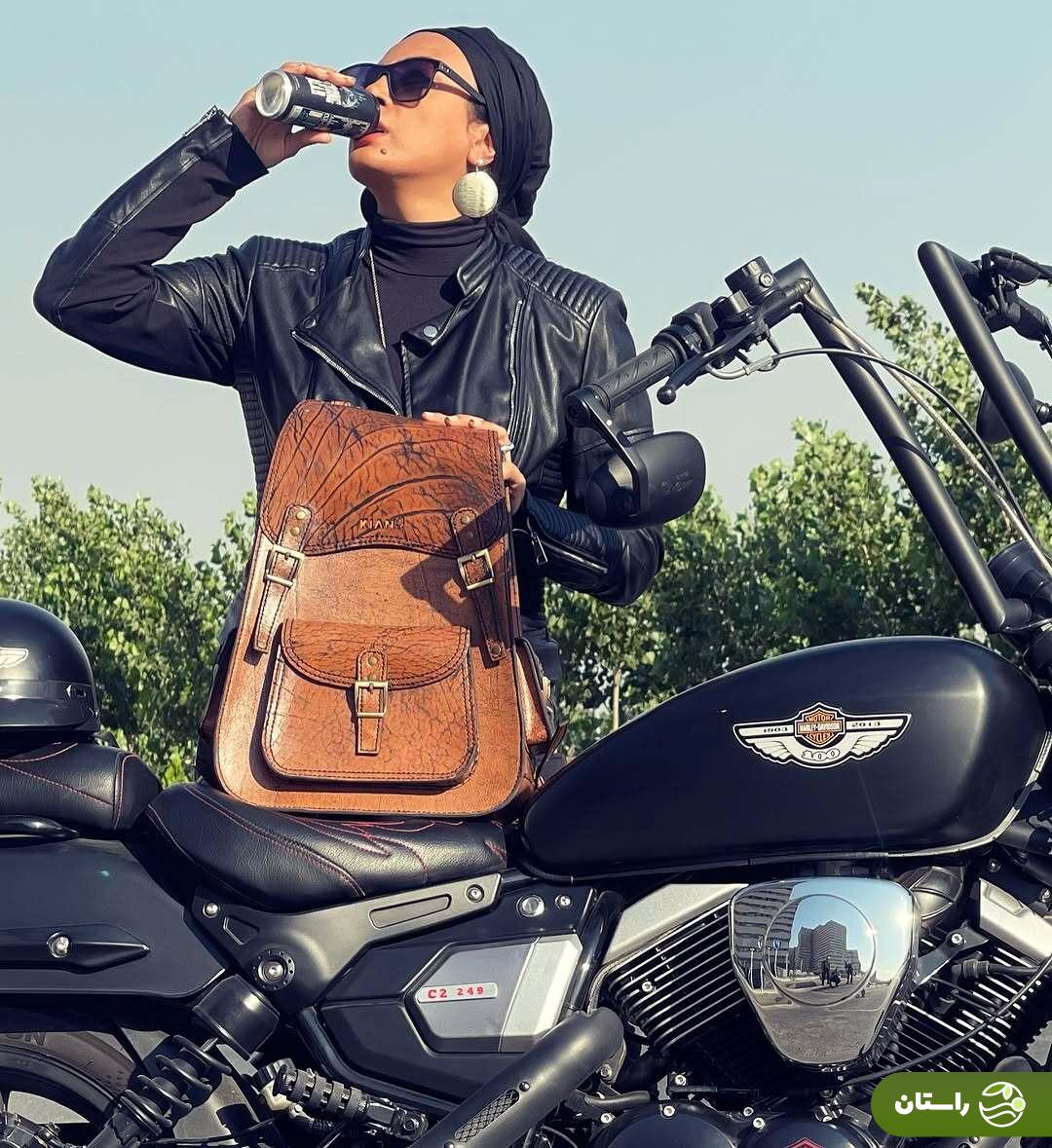 موتور سواری حدیث تهرانی با استایلی خاص و جسورانه موتور سواری حدیث تهرانی با استایلی خاص و جسورانه