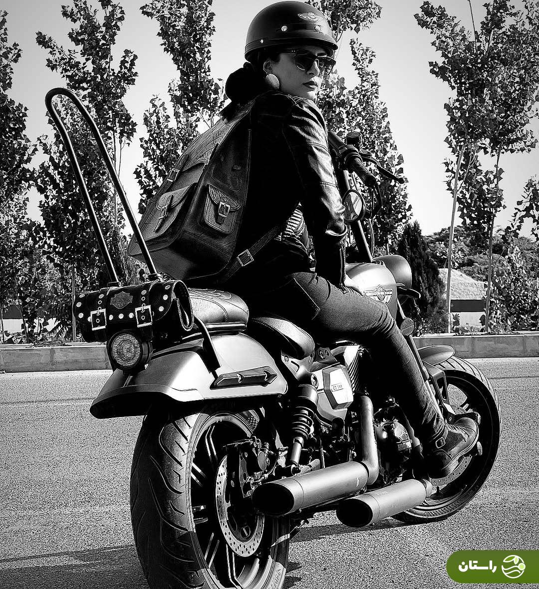 موتور سواری حدیث تهرانی با استایلی خاص و جسورانه موتور سواری حدیث تهرانی با استایلی خاص و جسورانه