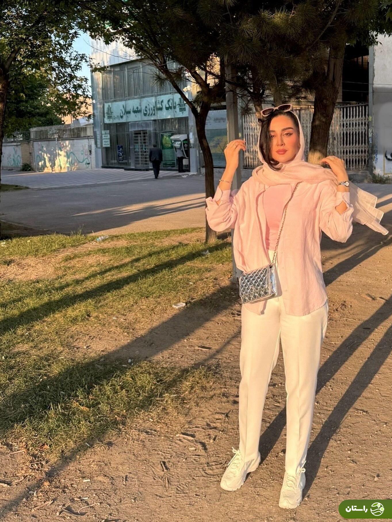 جدیدترین تصاویر میترا رفیع، گلنار سریال گیلدخت در خیابان‌های تهران