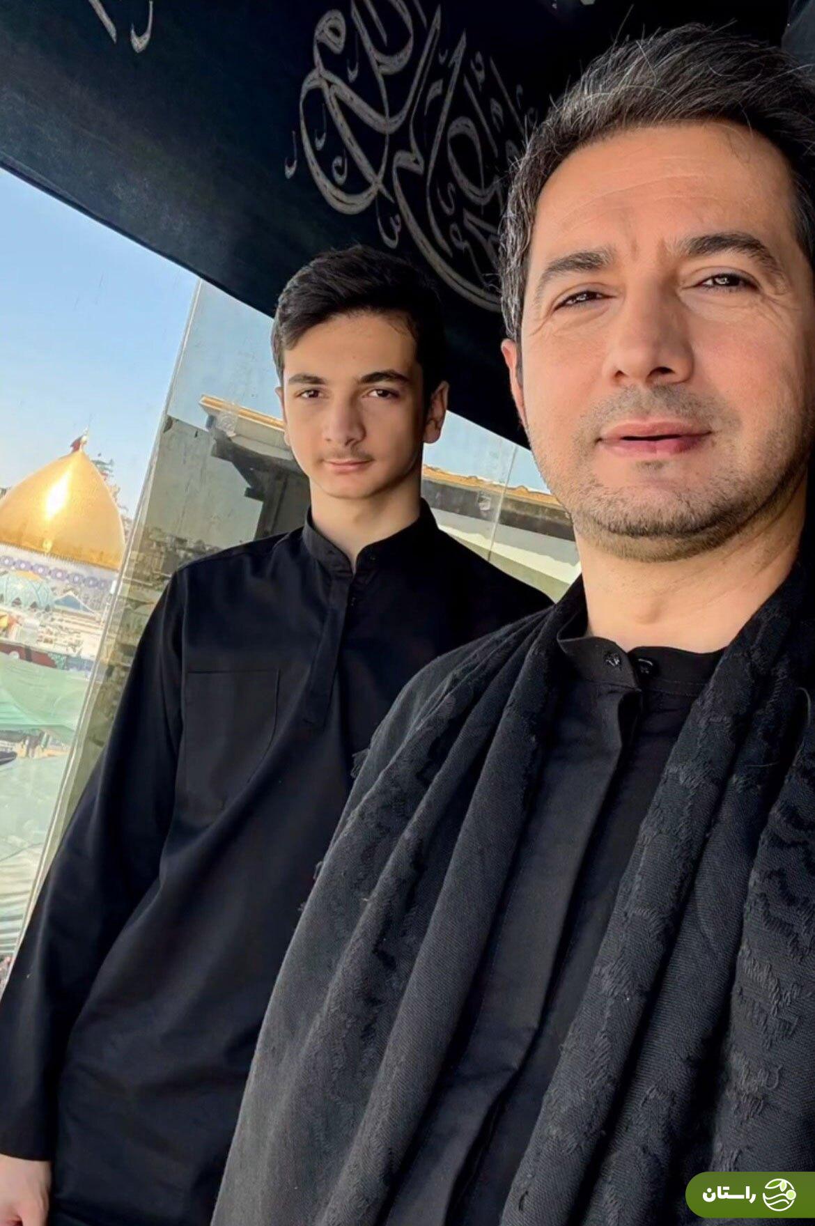عکس | نجم‌الدین شریعتی همراه با پسرش در کربلا