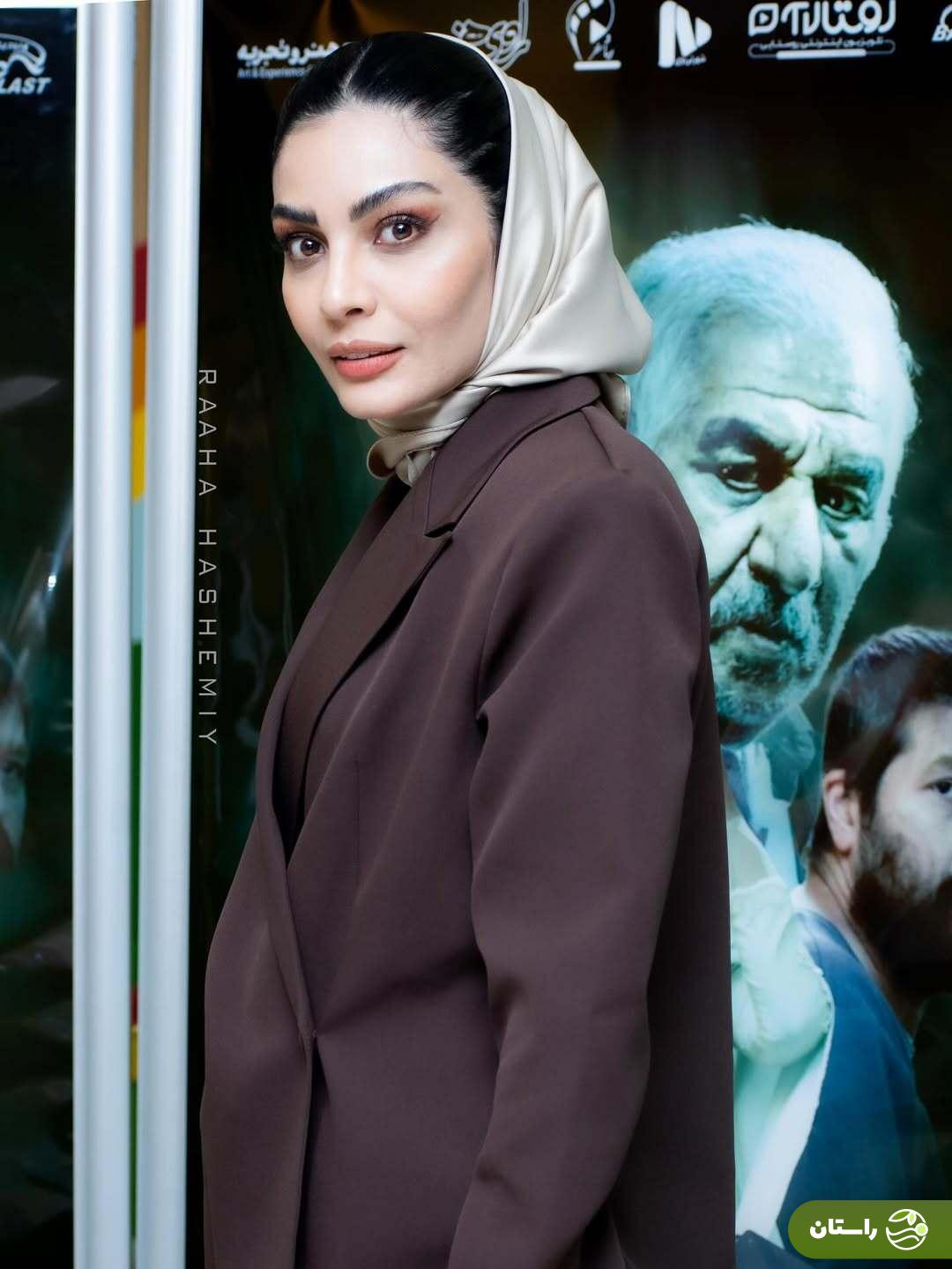 تصاویر | استایل جدید و ژست‌های صحرا اسداللهی در اکران فیلم سینمایی مرجان