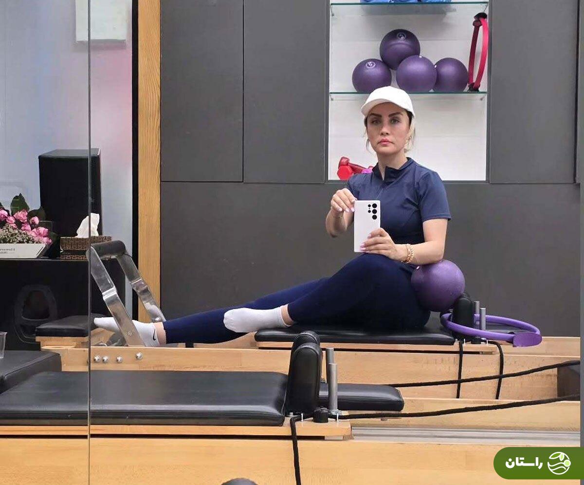 عکس | استایل ورزشی حدیث فولادوند در باشگاه بدنسازی