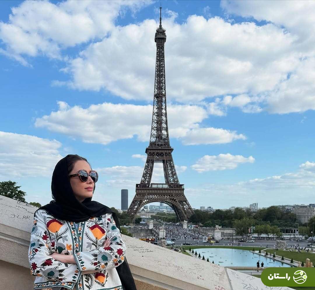 (تصاویر) سارا روستاپور، مجری تلویزیون، همراه با دخترش در پاریس