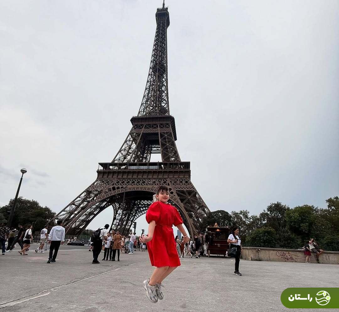 (تصاویر) سارا روستاپور، مجری تلویزیون، همراه با دخترش در پاریس