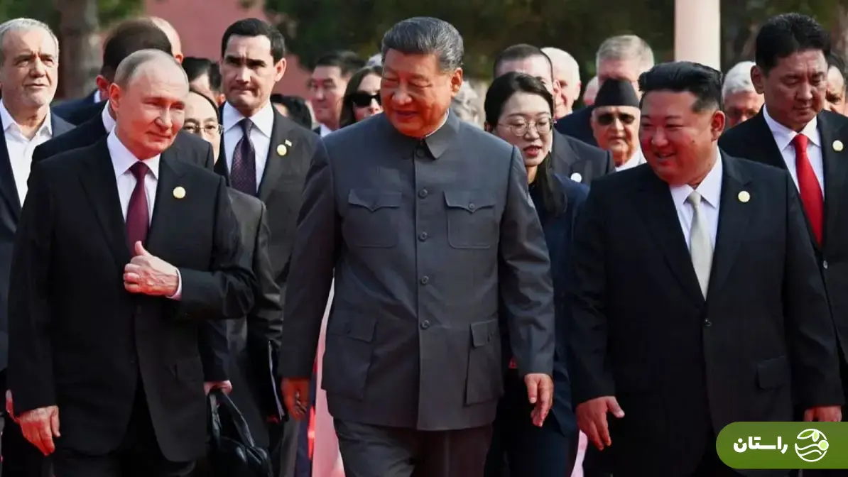 (تصاویر) رژه بزرگ چین؛ حضور پزشکیان و دخترش در عکس یادگاری سران شرکت کننده در مراسم