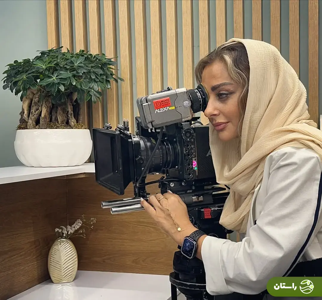 (عکس) ژست نفیسه روشن پشت دوربین فیلمبرداری
