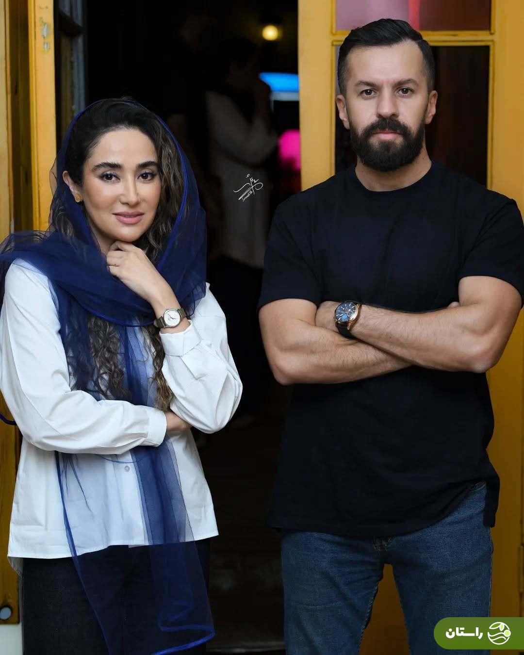 (تصاویر) بهاره افشاری و سعید دشتی در پشت صحنه نمایش «قلب نارنگی»