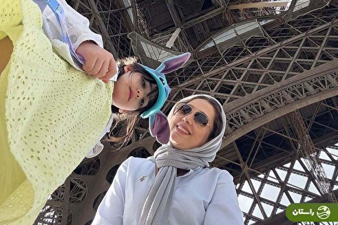 (تصاویر) سارا روستاپور، مجری تلویزیون، همراه با دخترش در پاریس