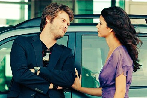 عکس جذاب مهند سریال عشق ممنوع با همسرش