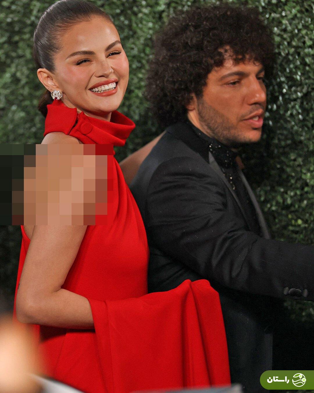 (تصاویر) سلنا گومز و بنی بلانکو روی فرش قرمز جشنواره امی ۲۰۲۵