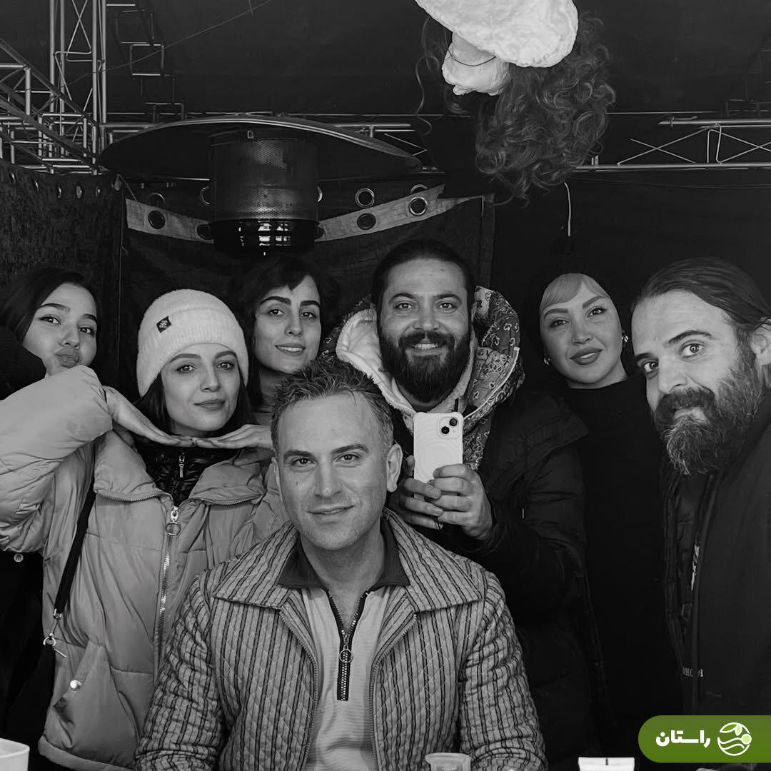 عکس جدید از مهسا حجازی (شیرین) و هوتن شکیبا (امیر) در پشت صحنه سریال تاسیان