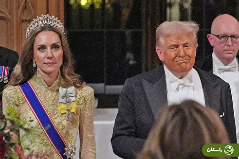 (تصاویر) ظاهر کیت میدلتون در ضیافت سلطنتی پذیرایی از دونالد ترامپ خبرساز شد