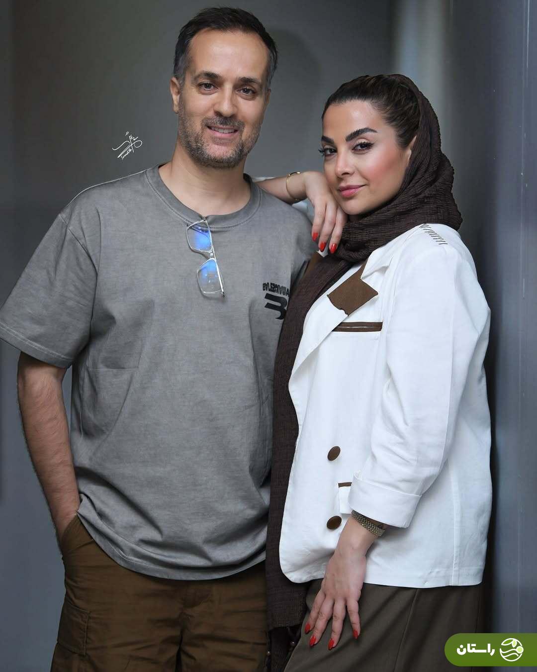 (عکس) قاب عاشقانه احمد مهرانفر، ارسطو سریال پایتخت و همسرش مونا فائزپور