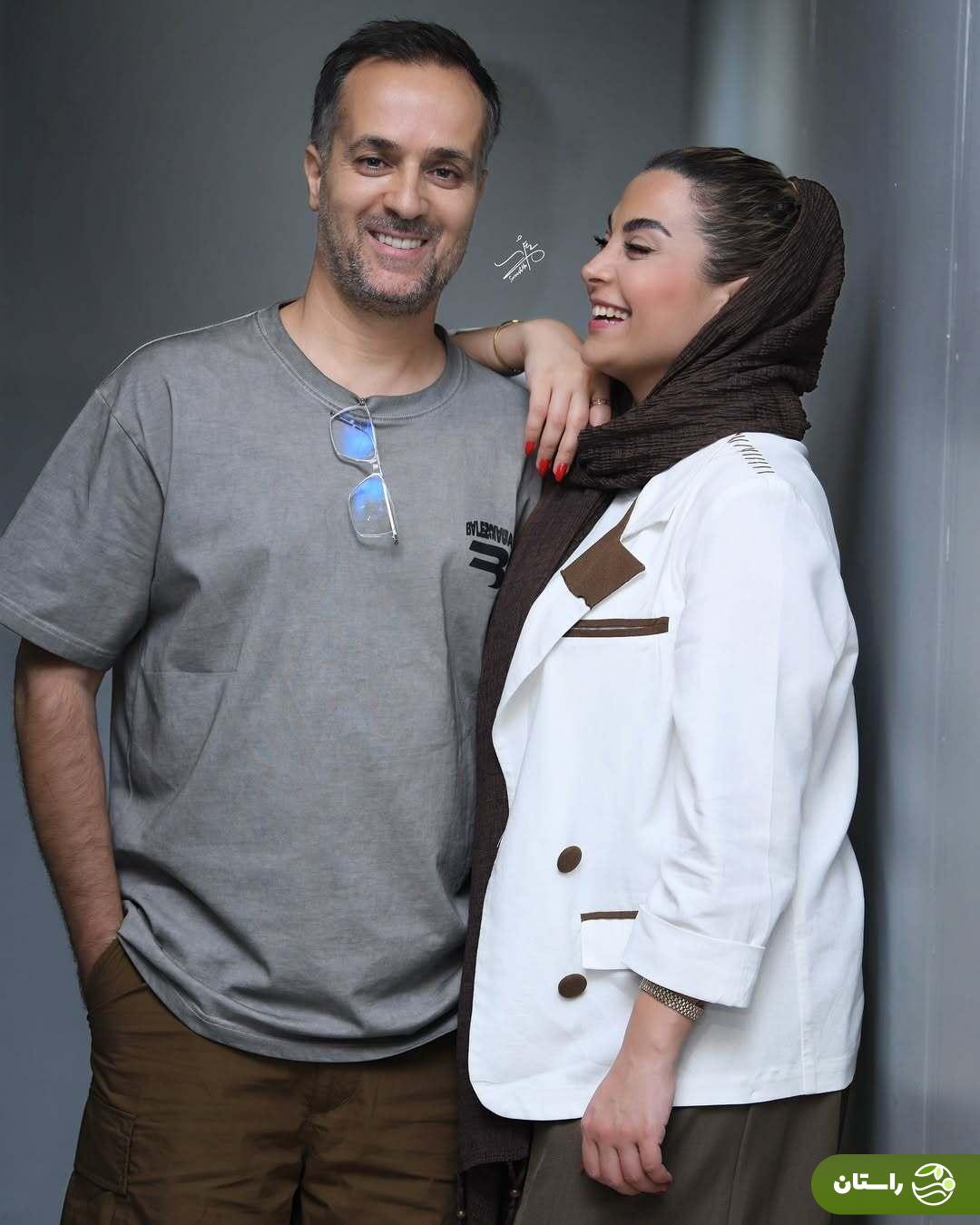 (عکس) قاب عاشقانه احمد مهرانفر، ارسطو سریال پایتخت و همسرش مونا فائزپور