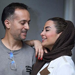 (عکس) قاب عاشقانه احمد مهرانفر، ارسطو سریال پایتخت و همسرش مونا فائزپور