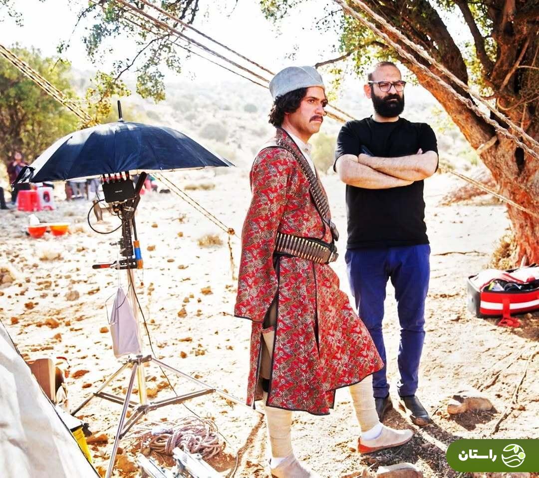 (عکس) هوتن شکیبا در نقش سرکرده ایل قشقایی در پشت صحنه سریال سووشون