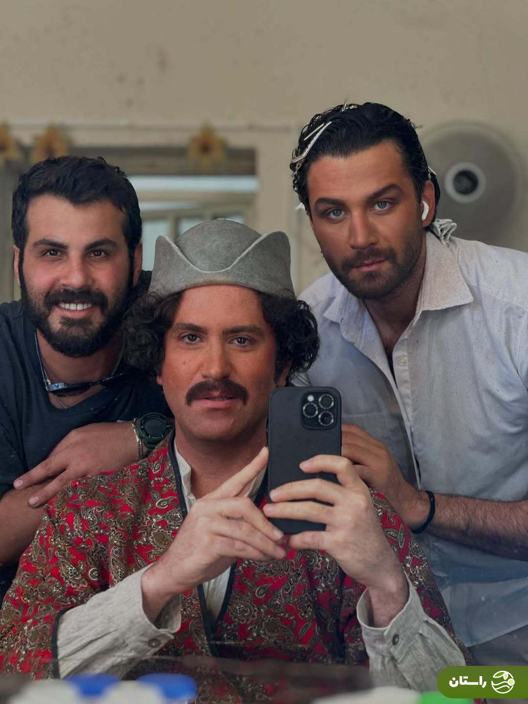 (عکس) هوتن شکیبا در نقش سرکرده ایل قشقایی در پشت صحنه سریال سووشون