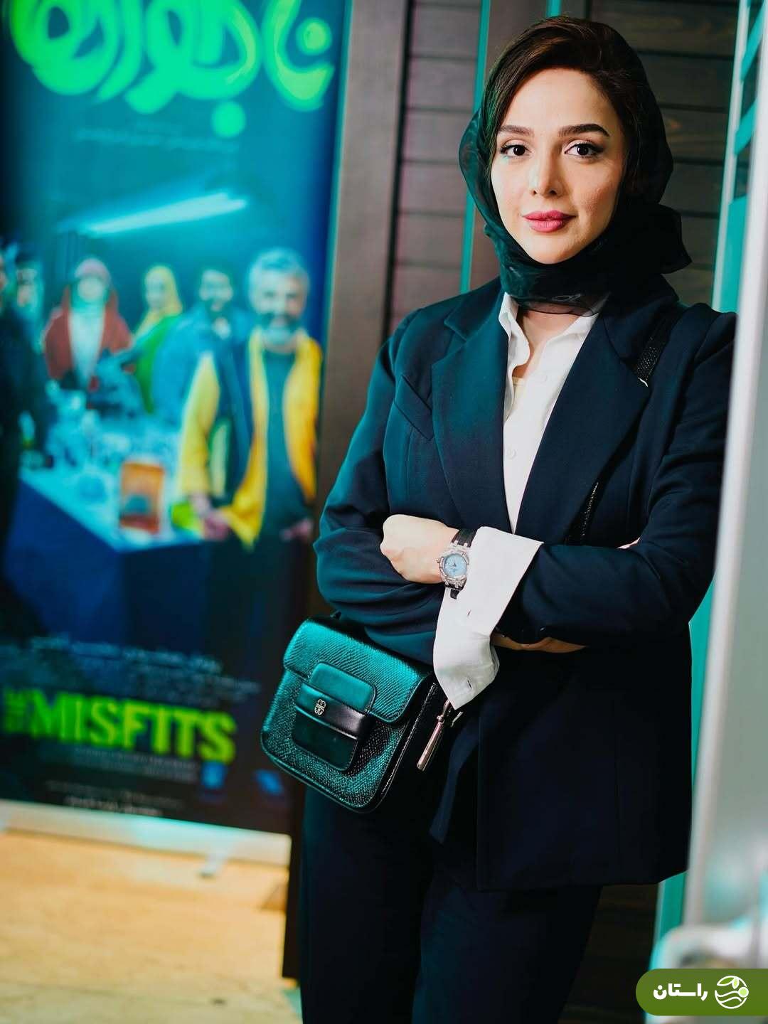 تصاویر | تیپ شیک المیرا دهقانی، ثریا سریال «جان سخت» در اکران فیلم «ناجورها»