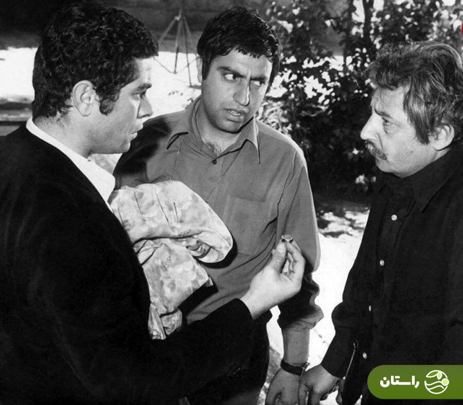 (عکس) جمشید مشایخی، بهروز وثوقی و مسعود کیمیایی در پشت صحنه فیلم قیصر؛ سال ۴۸