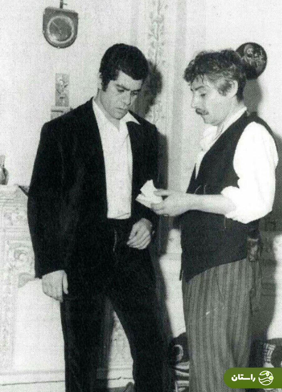 (عکس) جمشید مشایخی، بهروز وثوقی و مسعود کیمیایی در پشت صحنه فیلم قیصر؛ سال ۴۸