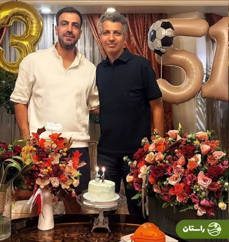 (عکس) جشن تولد ۵۱ سالگی فردوسی‌پور با تم فوتبالی