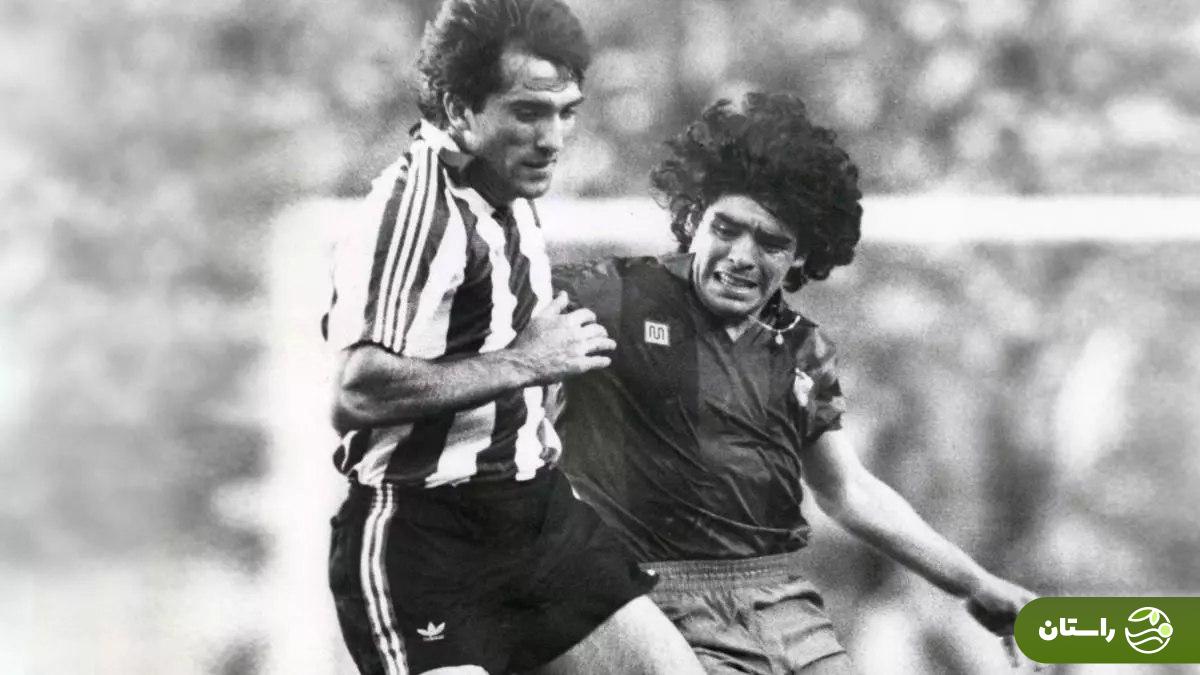 (عکس) پیراهن جنجالی مارادونا در نبرد خونین فینال ۱۹۸۴ به حراج گذاشته می‌شود