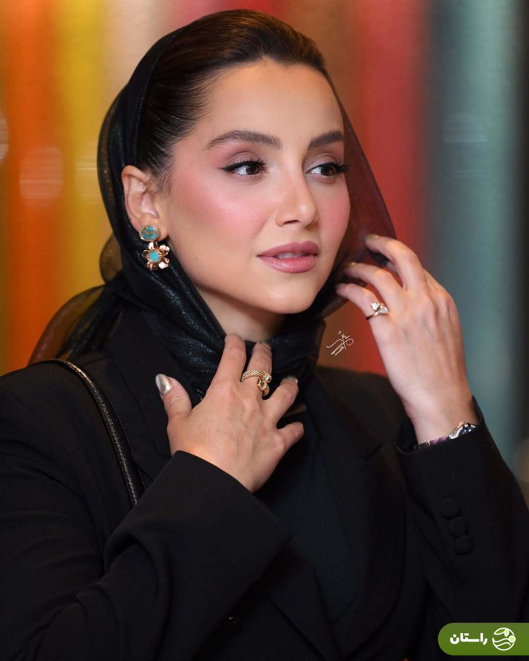 (تصاویر) استایل نازنین بیاتی در اکران خصوصی لاک‌پشت