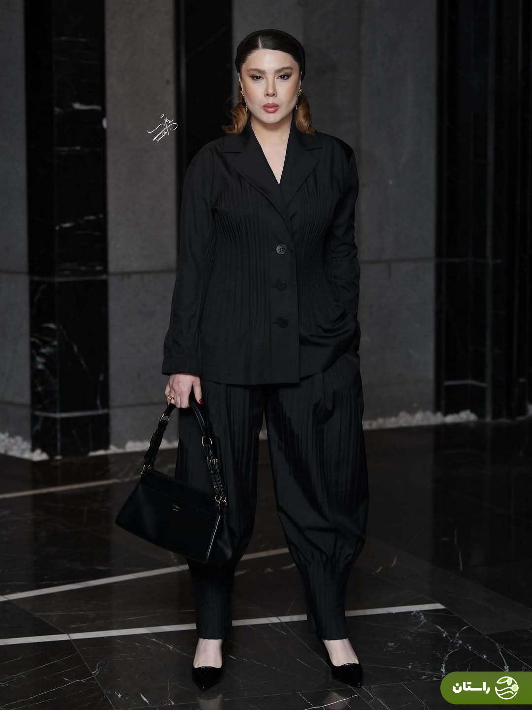 (تصاویر) استایل متفاوت و خاص نازنین کریمی در اکران خصوصی لاک‌پشت