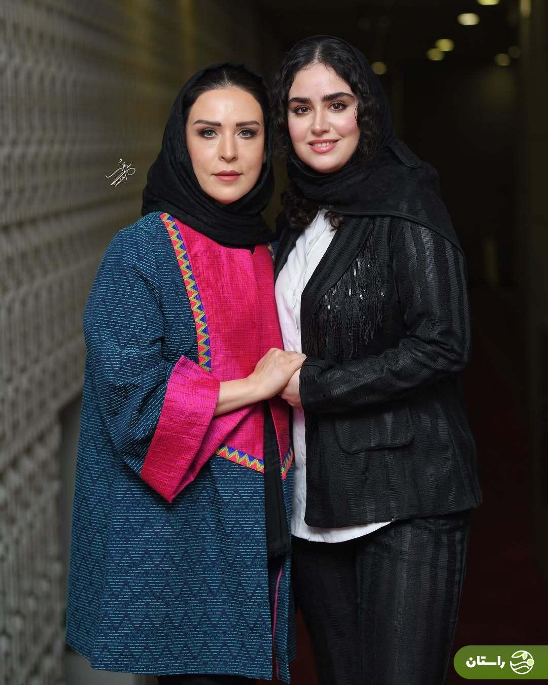 (عکس) هانیه غلامی و مادرش در اکران «مجنون»