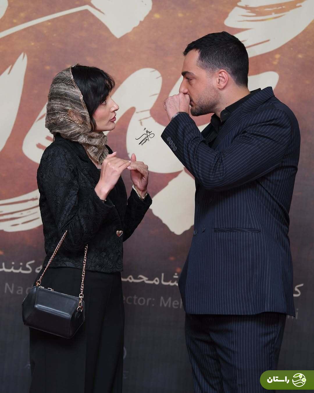 (تصاویر) سیاوش و آوا سریال «شغال» در اکران افتتاحیه فیلم «مجنون»