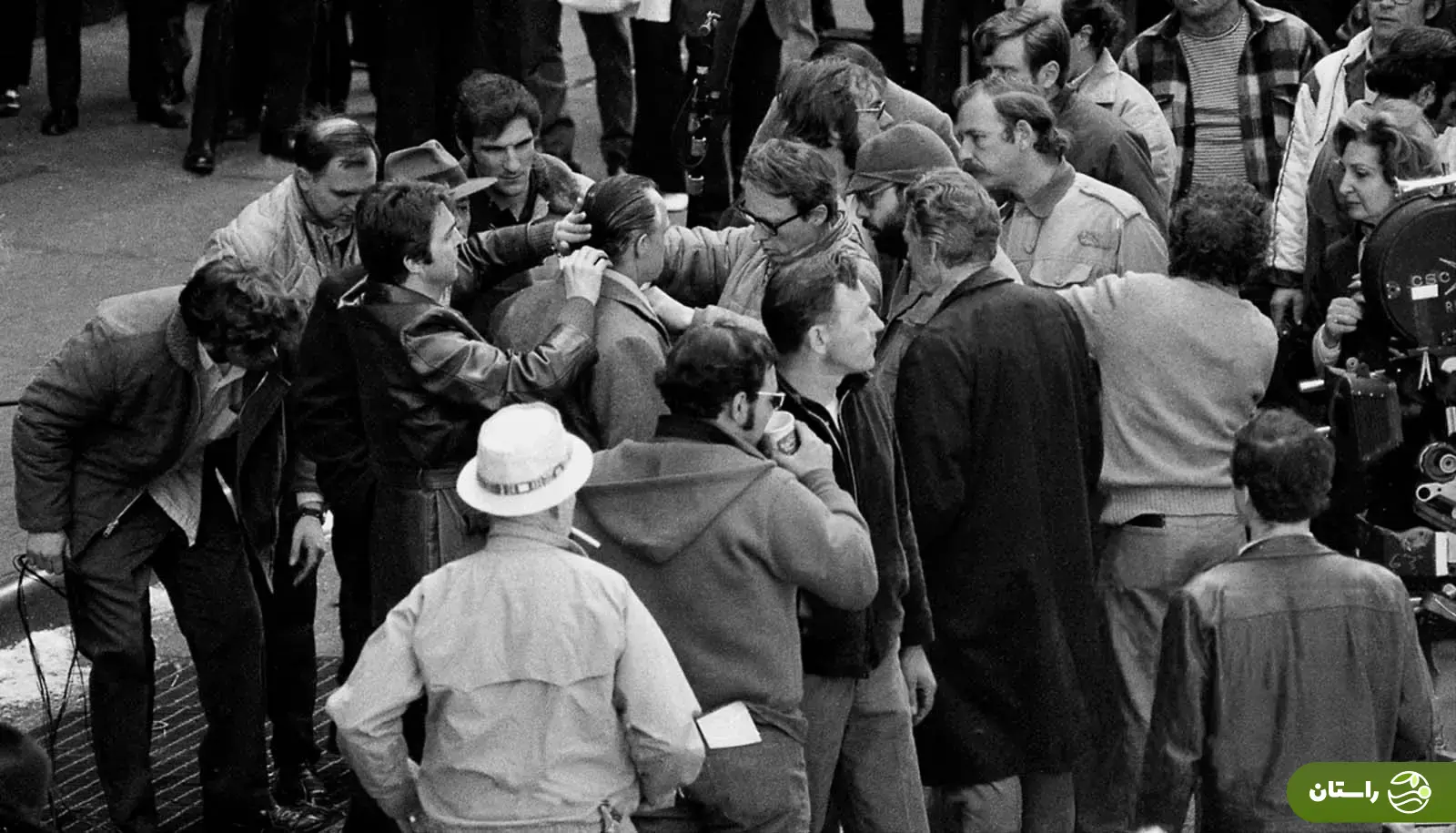 تونل زمان؛ عکس‌های دیده‌نشده از پشت صحنه سکانس حمله به دون کورلئونه در فیلم پدرخوانده؛ سال ۱۹۷۱