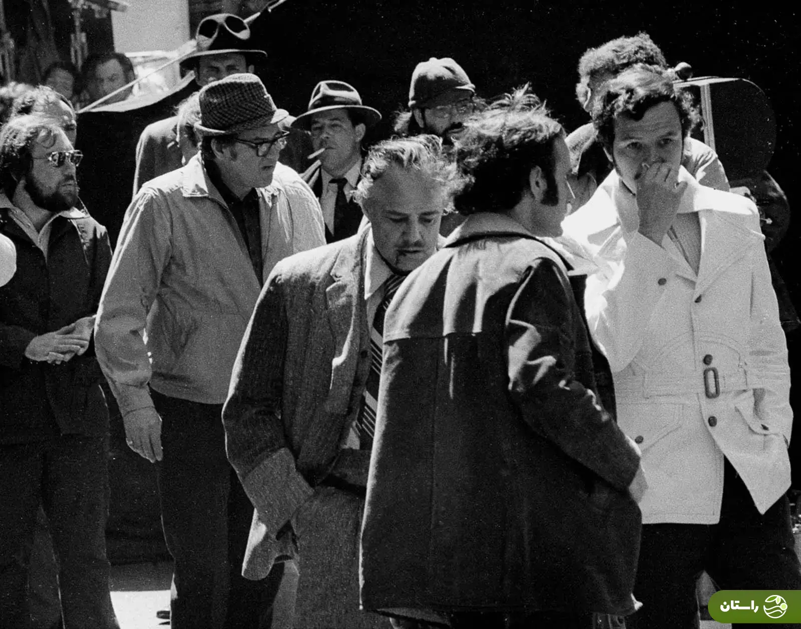 تونل زمان؛ عکس‌های دیده‌نشده از پشت صحنه سکانس حمله به دون کورلئونه در فیلم پدرخوانده؛ سال ۱۹۷۱