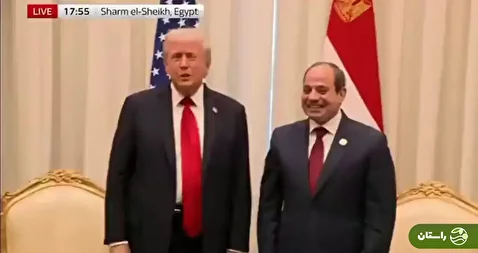 (ویدئو) حرکت عجیب ترامپ در مصر سوژه رسانه‌ها شد