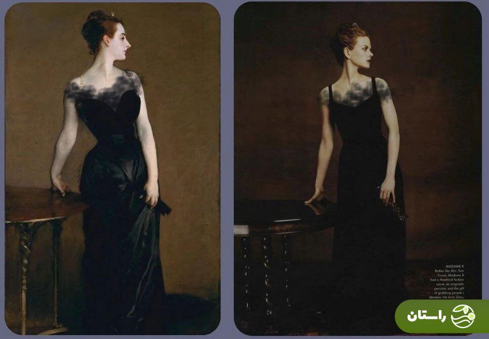 (عکس) تونل زمان: تصویر نیکول کیدمن روی مجله Vogue در سال ۱۹۹۹ به تقلید از نقاشی ۱۸۸۴ (عکس) تونل زمان: تصویر نیکول کیدمن روی مجله Vogue در سال ۱۹۹۹ به تقلید از نقاشی ۱۸۸۴