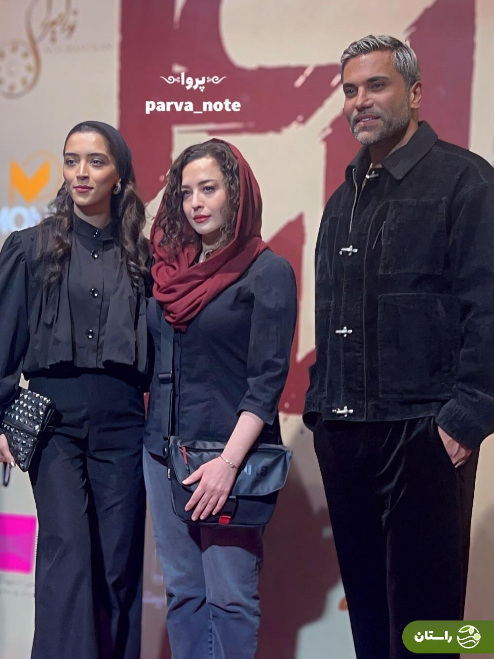 (عکس) مهراوه شریفی‌نیا، علیرضا منصوریان و علیرضا نیکبخت واحدی در اکران «سالن چهار»