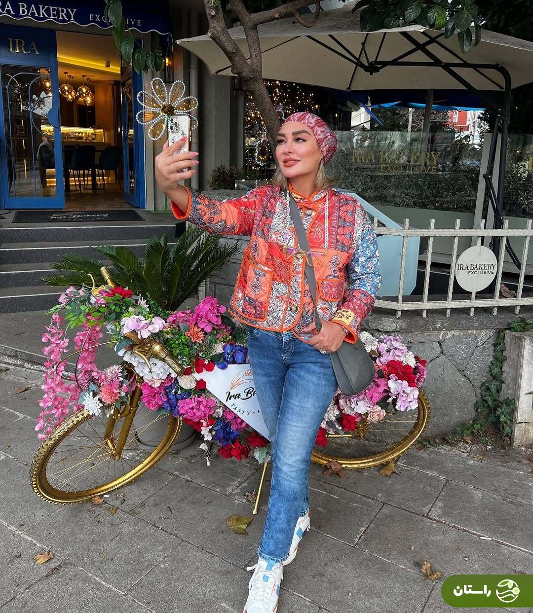 (عکس) سلفی خیابانی الهام حمیدی با استایلی متفاوت