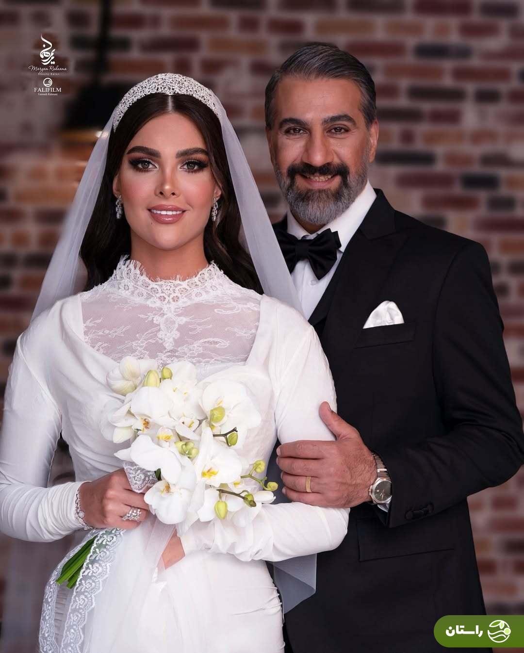 آلبوم تصاویر آتلیه‌ای جشن عروسی محمد نادری و همسرش «الناز»