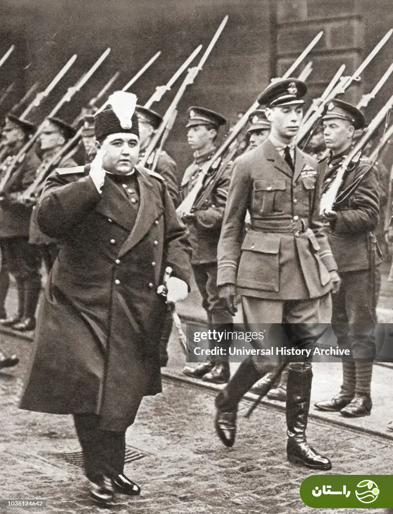 (عکس) تونل زمان؛ احمد شاه قاجار در کنار پرنس آلبرت شاهزاده بریتانیا؛ سال ۱۲۹۸ خورشیدی