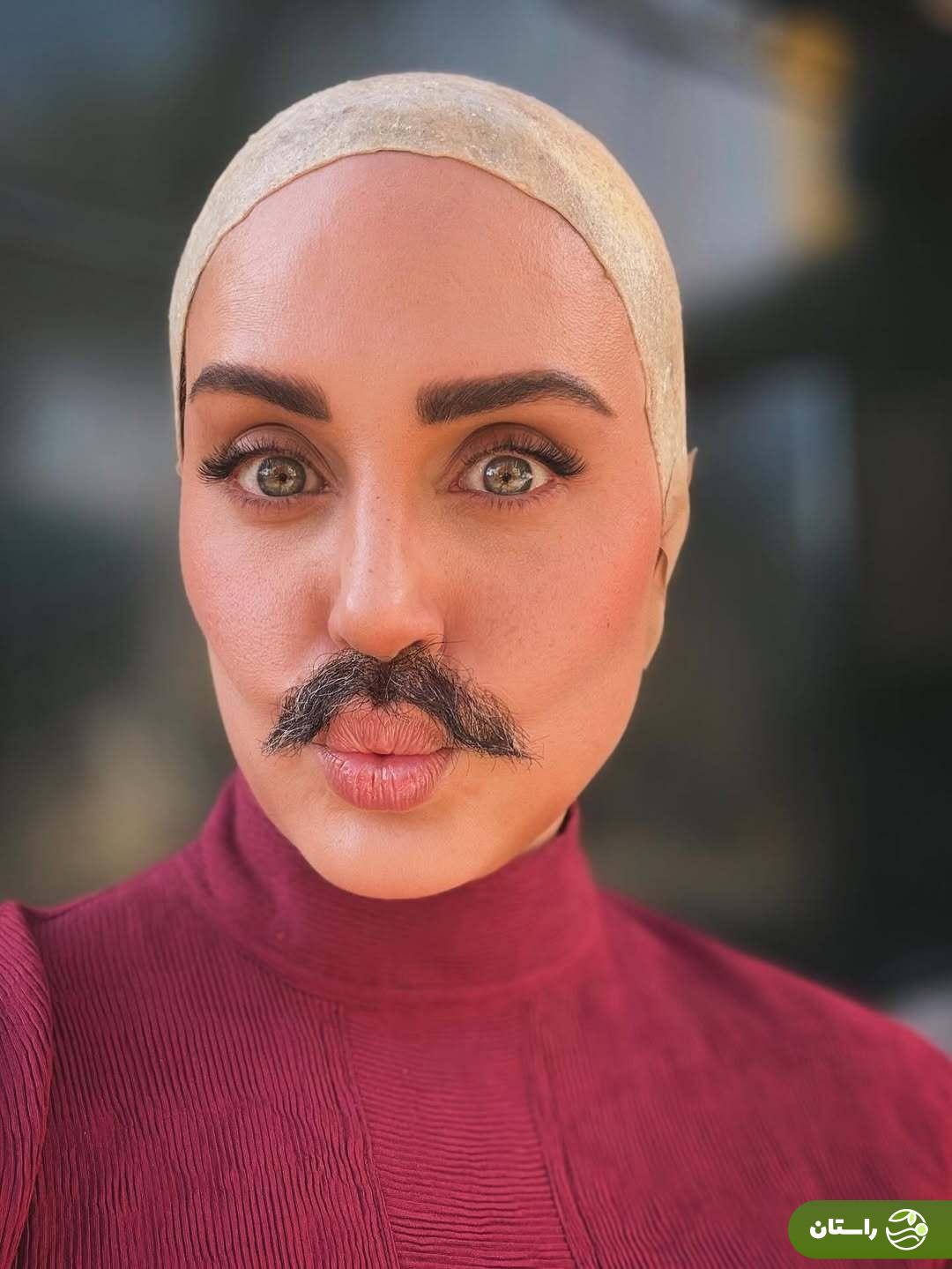 (عکس) گریم جدید الناز شاکردوست با سبیل